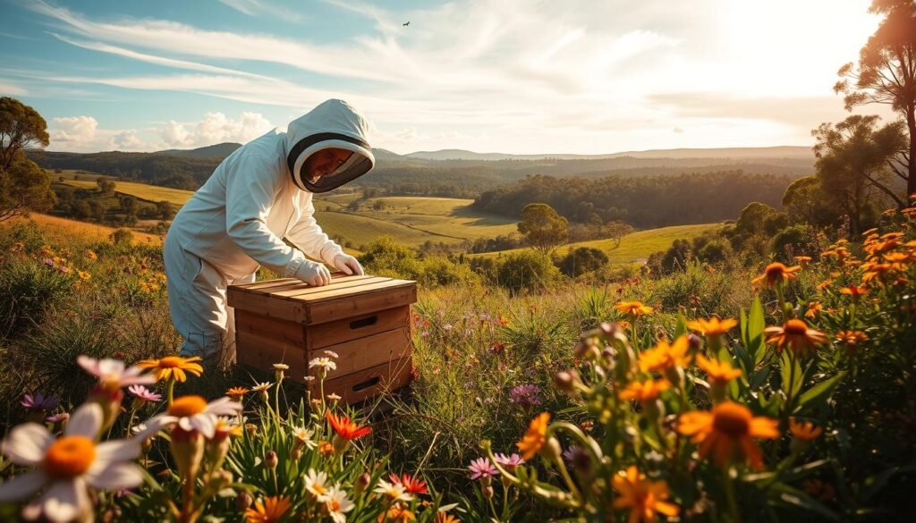 Organic beekeeping methods Australia